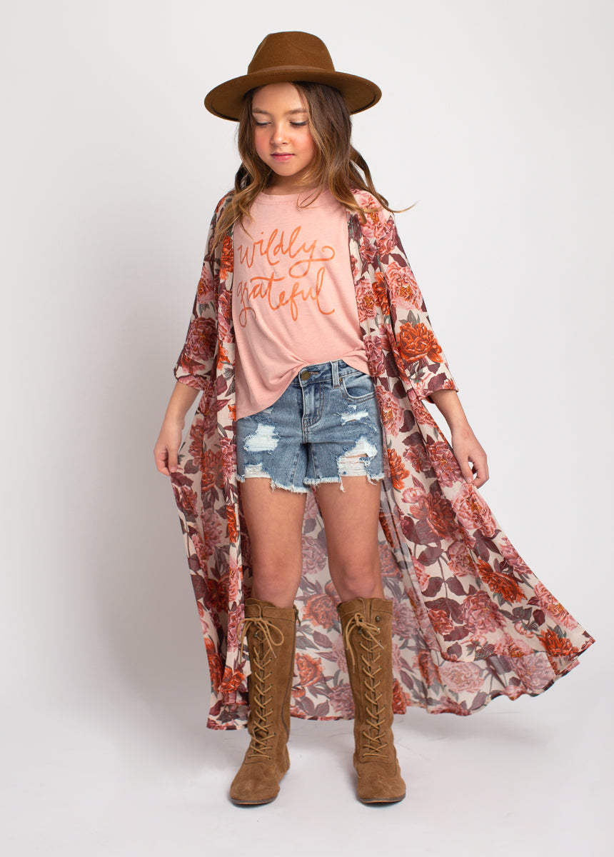 Katherine Duster in Blush Floral