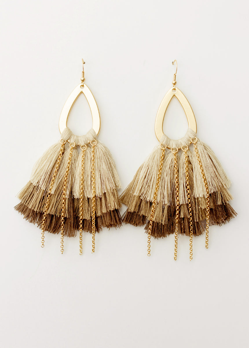 Kyana Earrings in Khaki