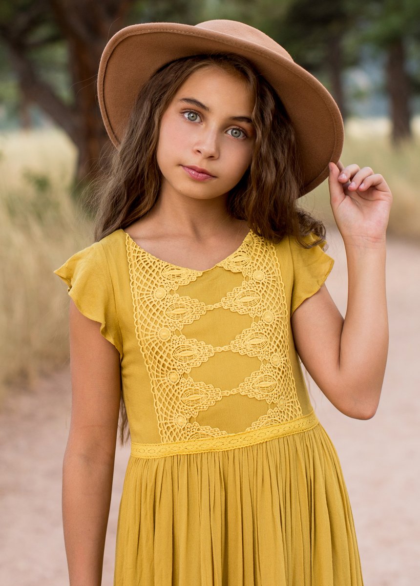 Viola Dress in Mustard