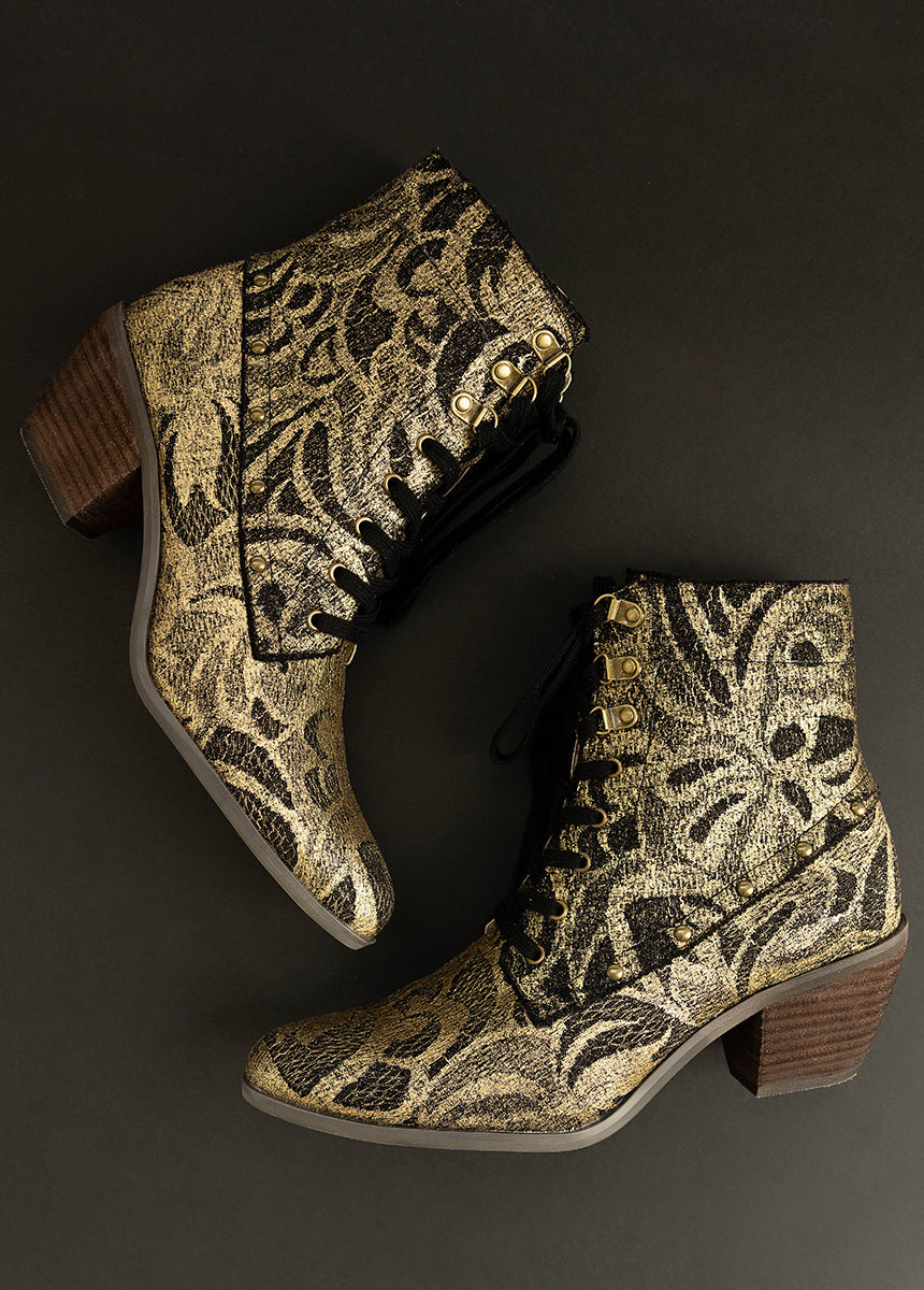 Virginia Boot in Gold Lace