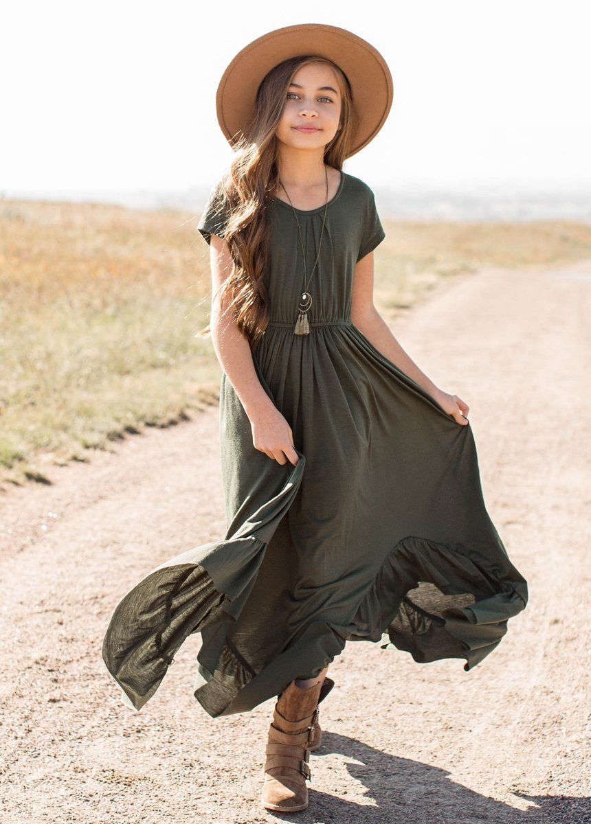 Braelyn Dress in Olive