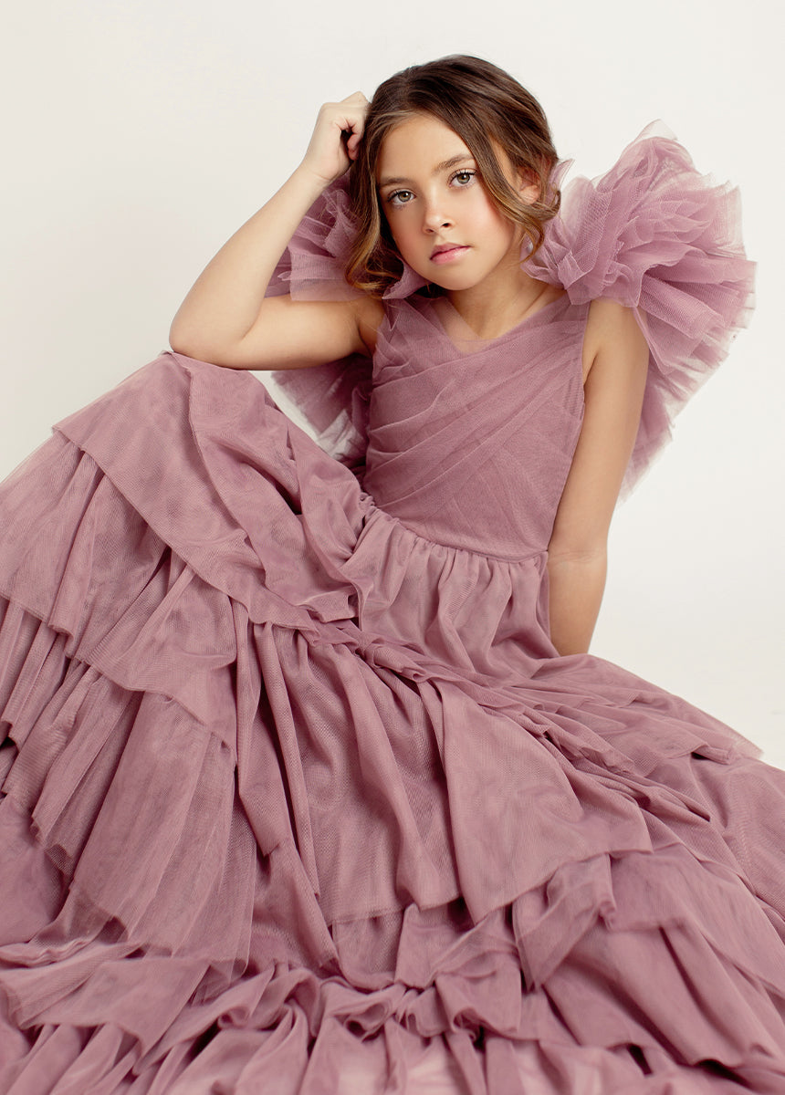 Briony Impact Dress in Orchid