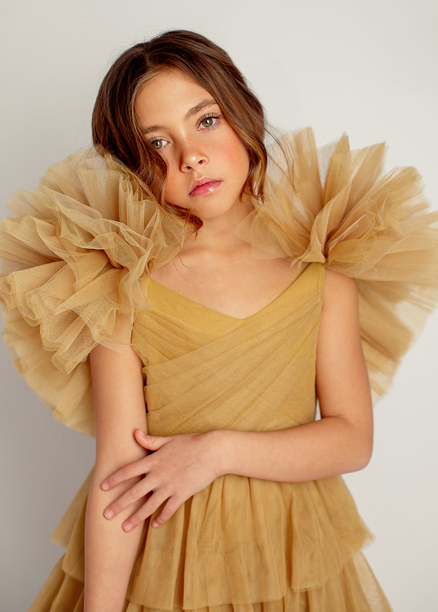 Briony Impact Dress in Butterscotch