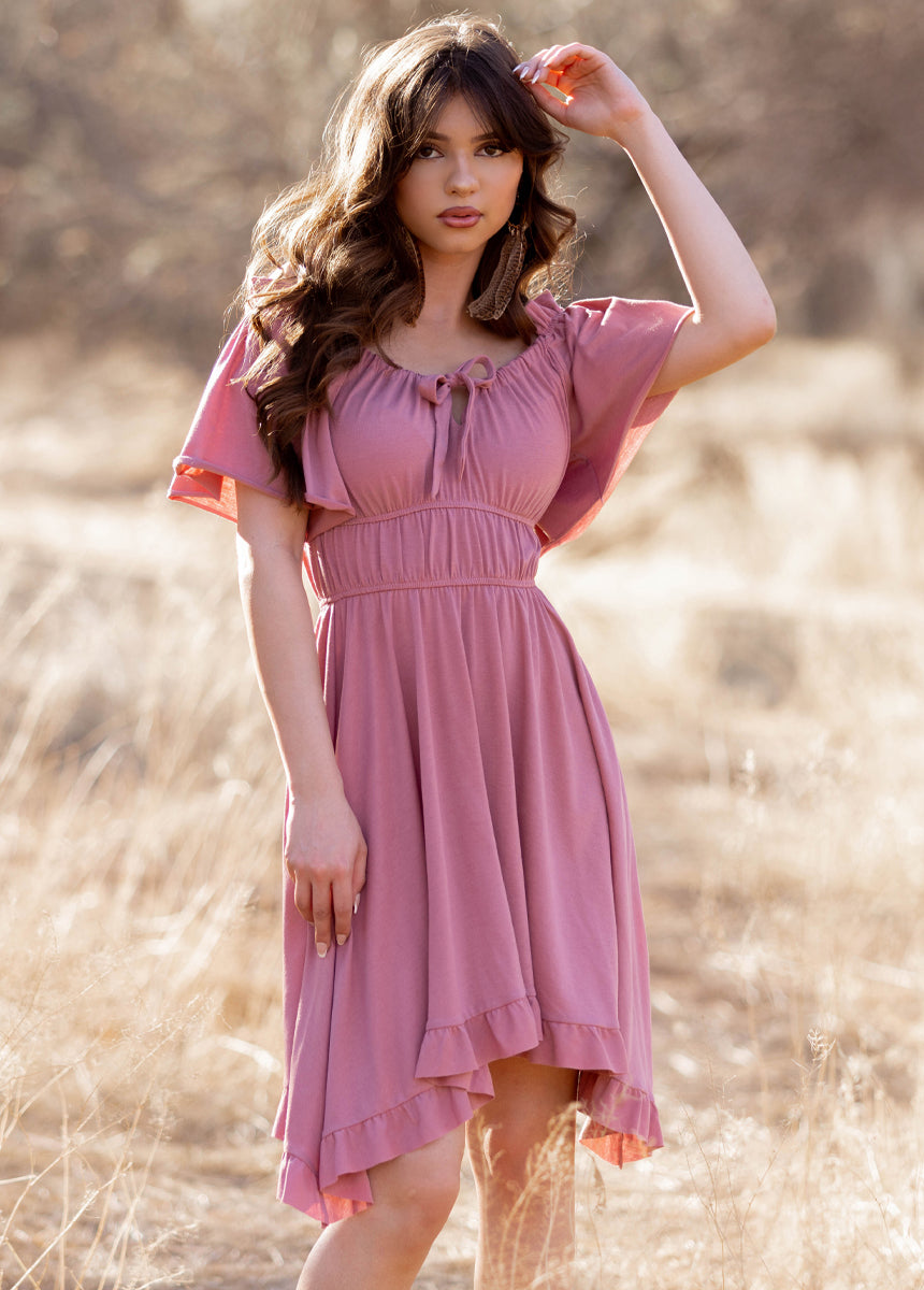 Fran Dress in Mauve