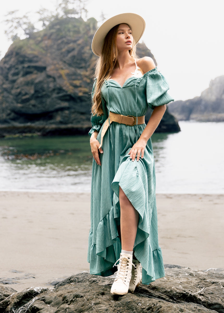 Gwenaelle Dress in Ocean Green