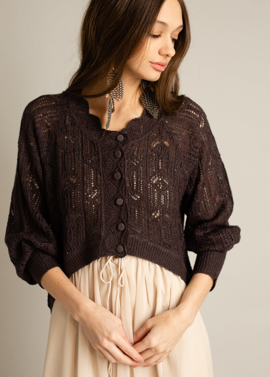 Jelana Sweater in Black Coffee