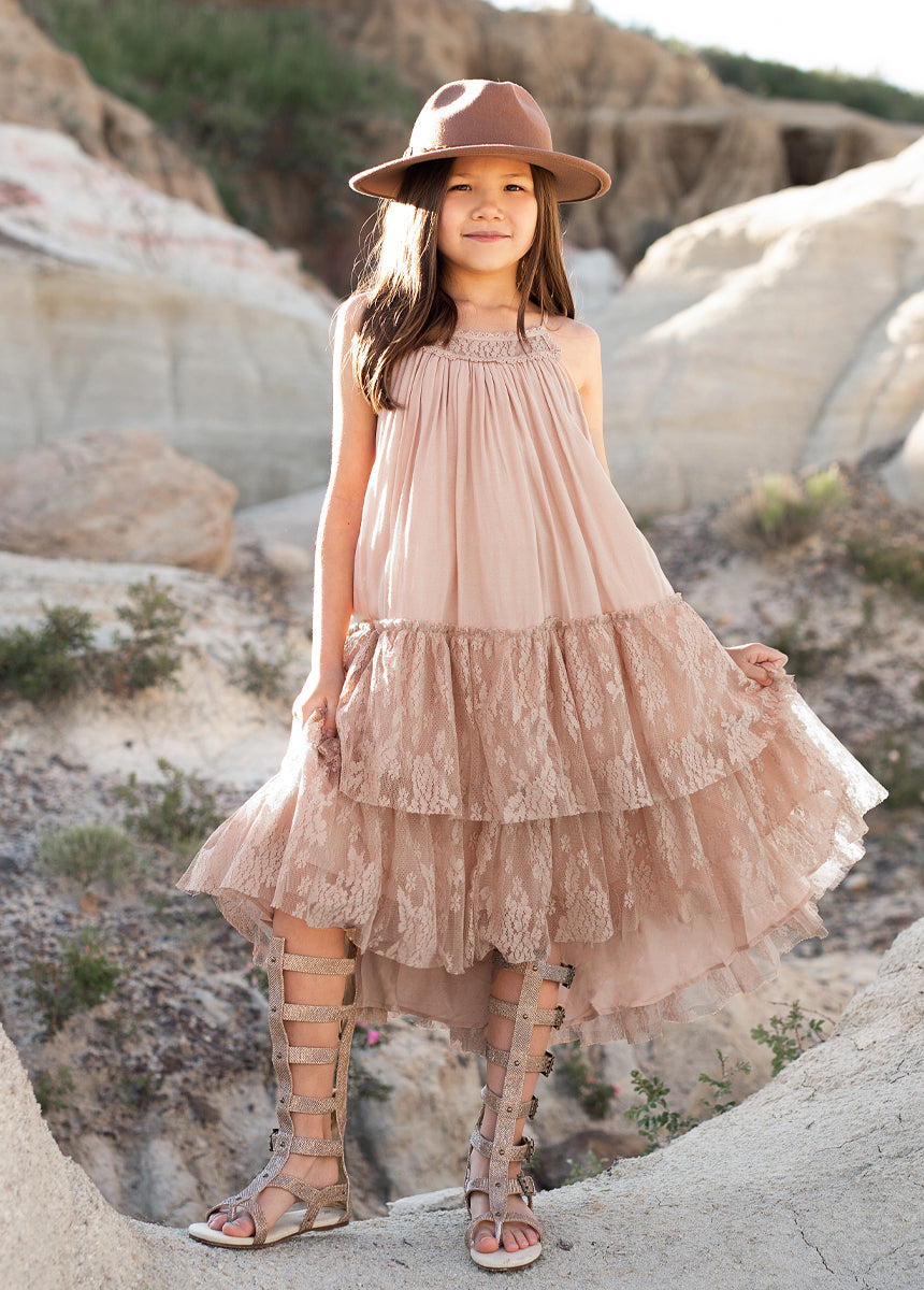Catrina Dress in Desert Shell