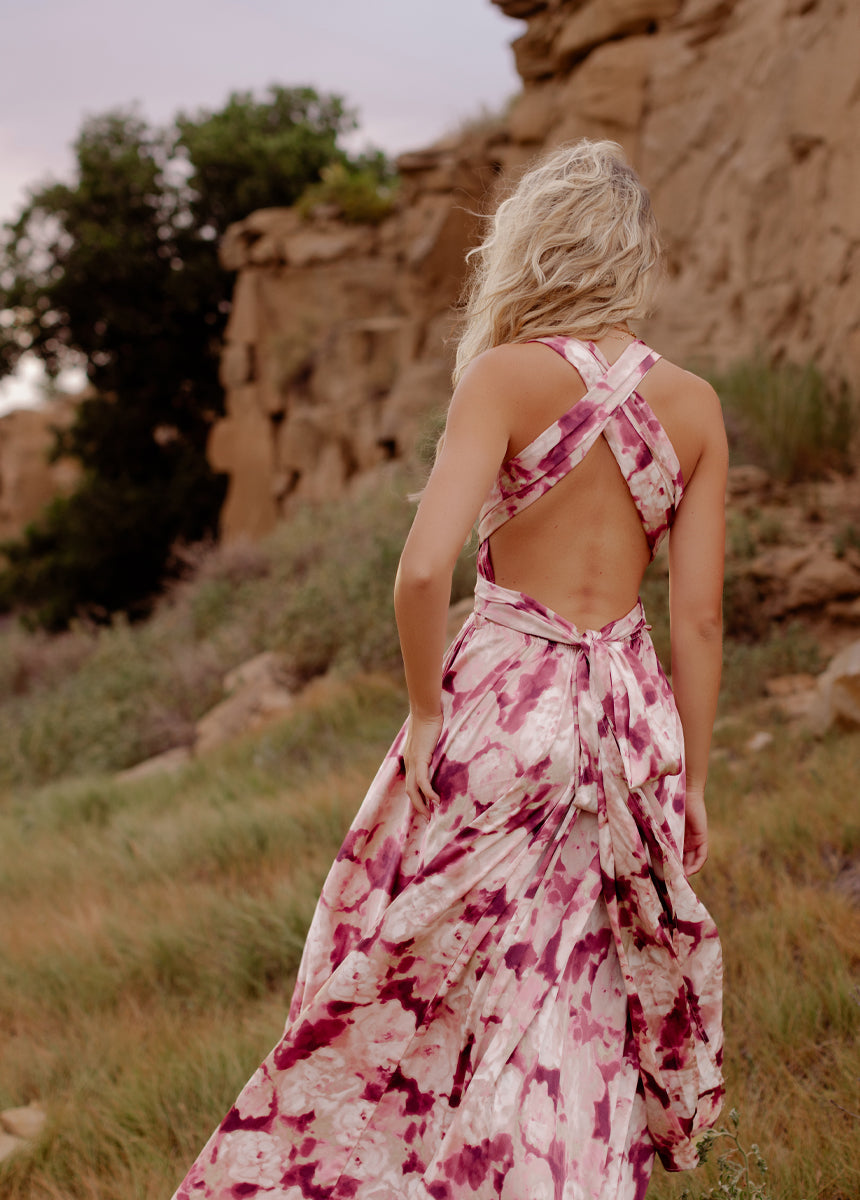 June Impact Dress in Warm Watercolor