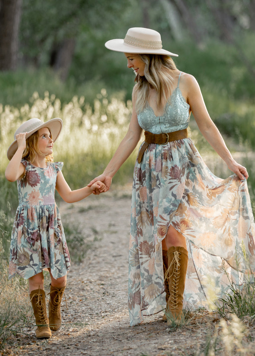 Katharina Dress in Ecru Floral