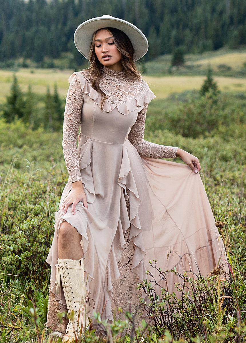 Marita Tall Boot in Bone