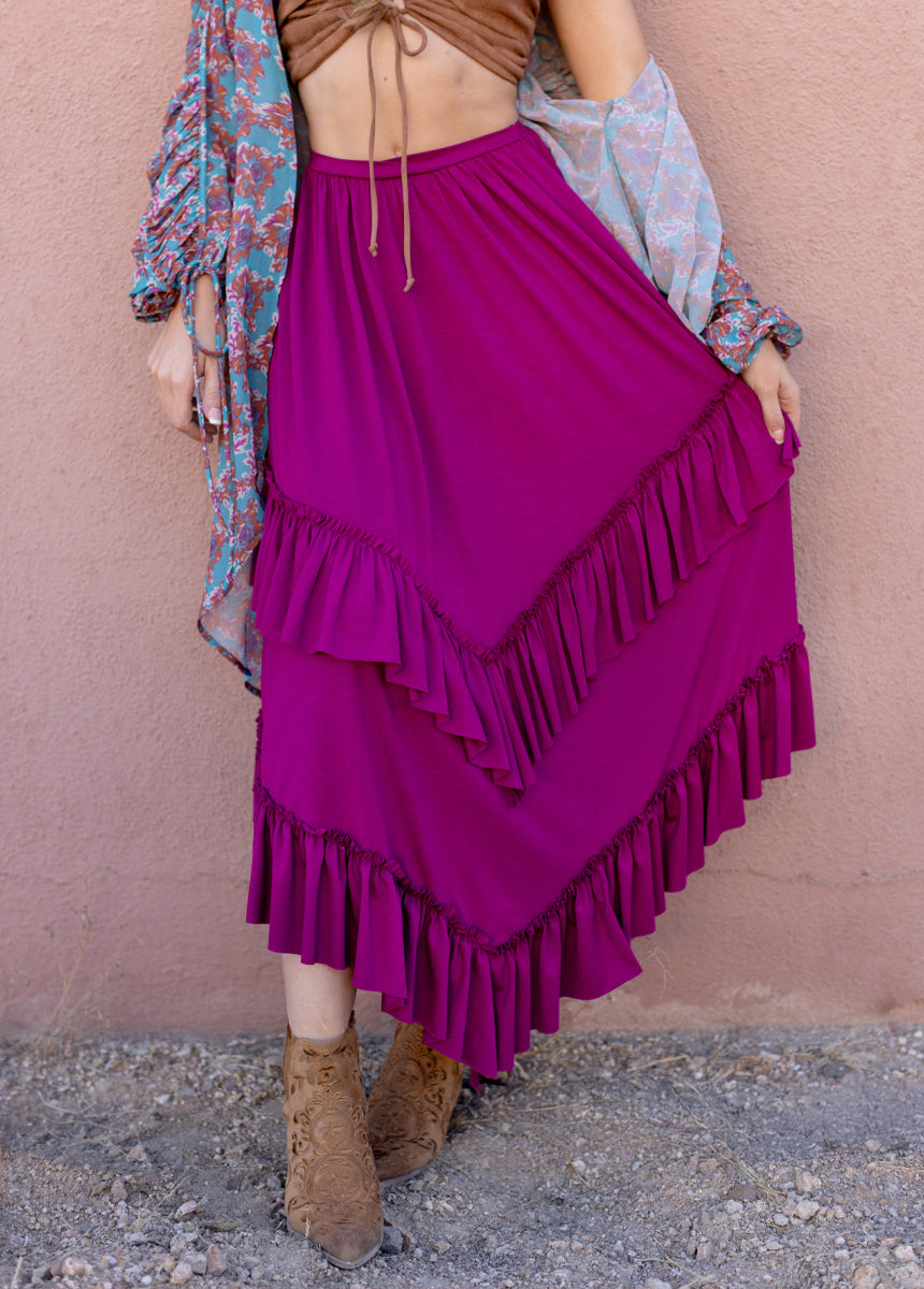 Theresa Skirt in Berry