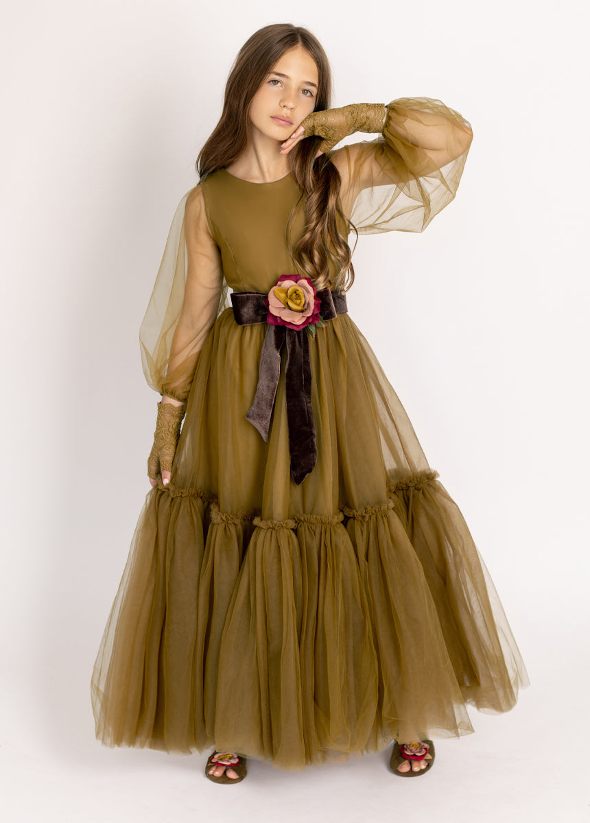 Blair Belt in Dusty Rose/Dark Brown