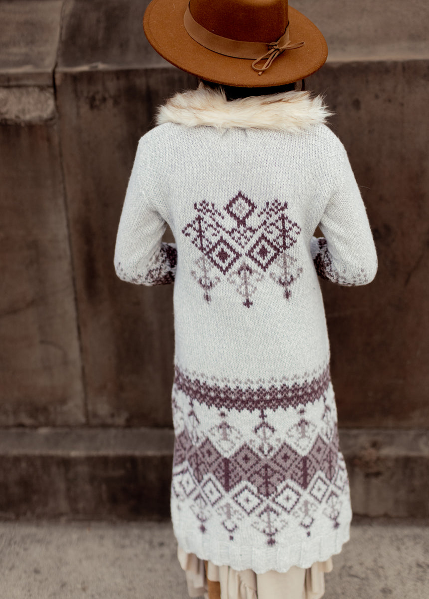 Tillie Duster in Oatmeal Pattern