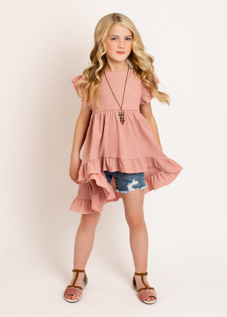 Stella Sandal Flat in Light Pink