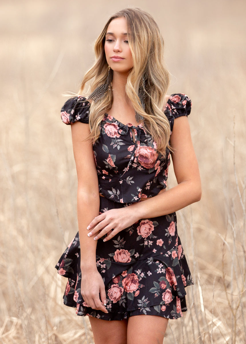 Zosia Set In Black Floral