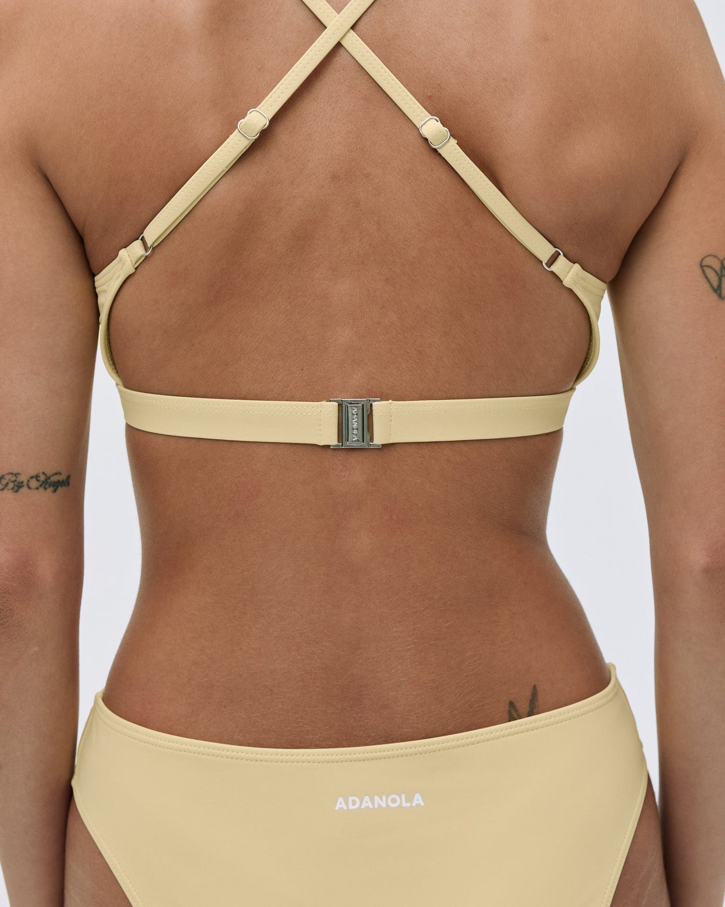 Cross Back Bikini Top - Butter Yellow