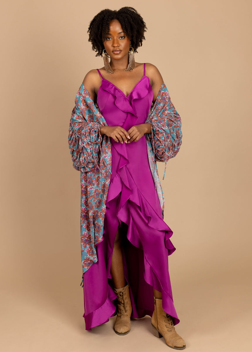 Allona Dress in Berry