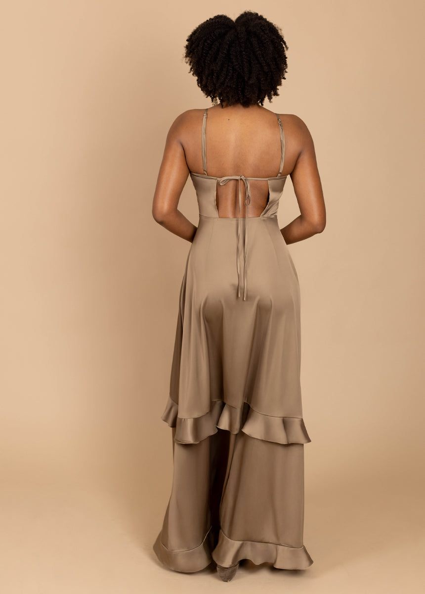 Allona Dress in Taupe