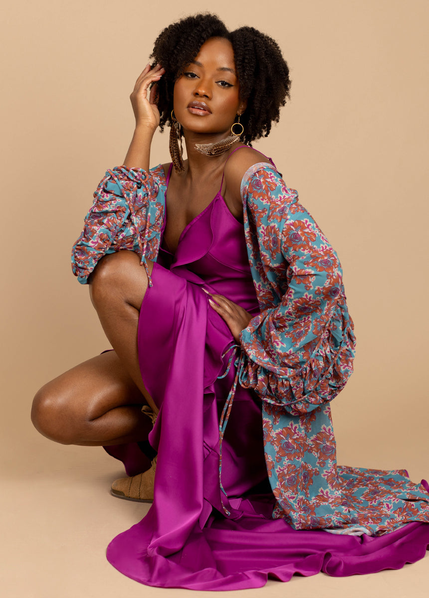 Allona Dress in Berry