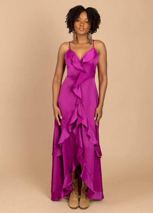 Allona Dress in Berry