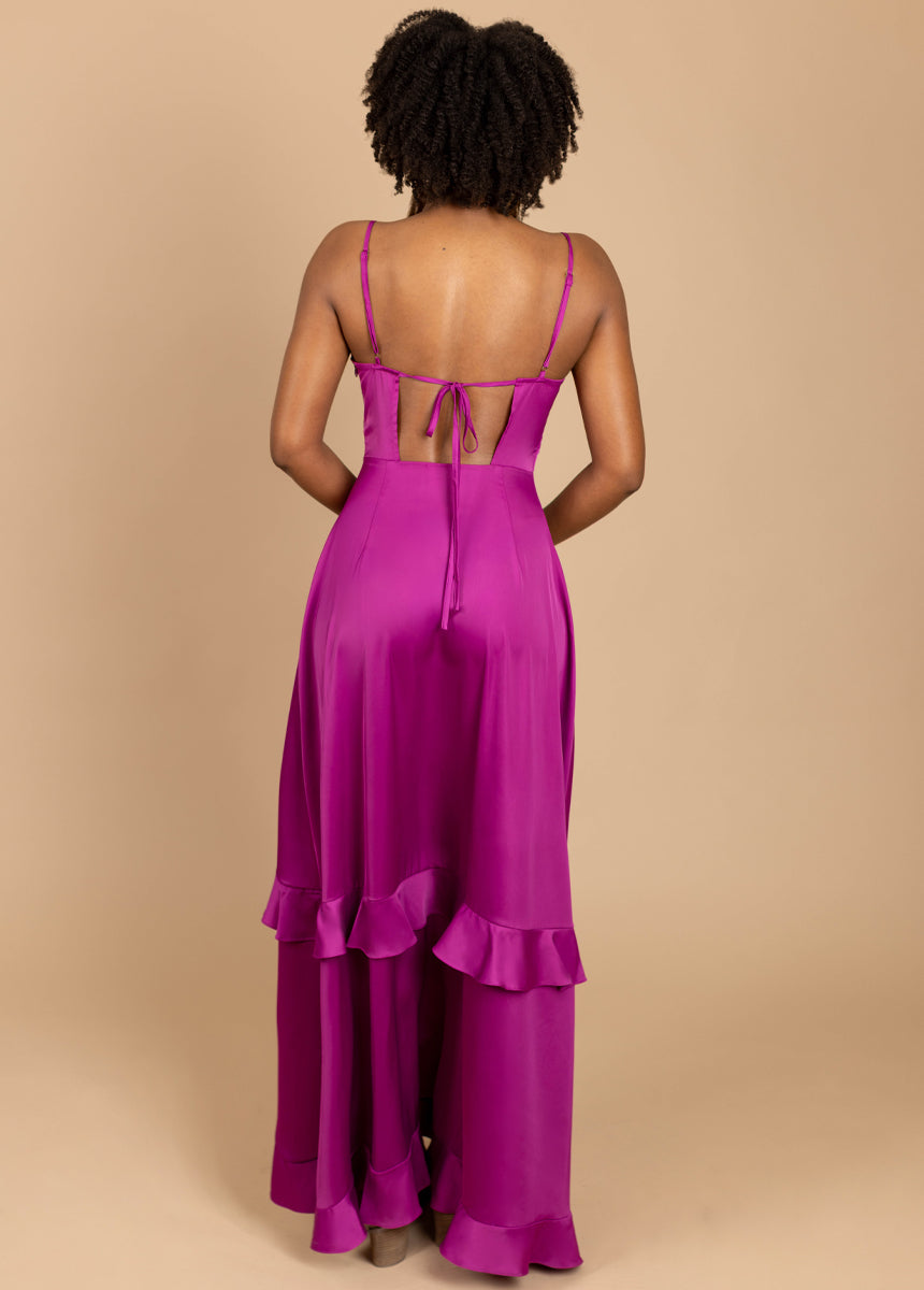 Allona Dress in Berry