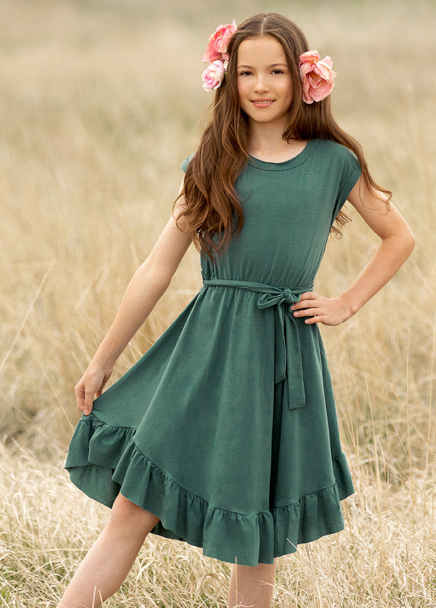 Amoura Dress in Deep Teal