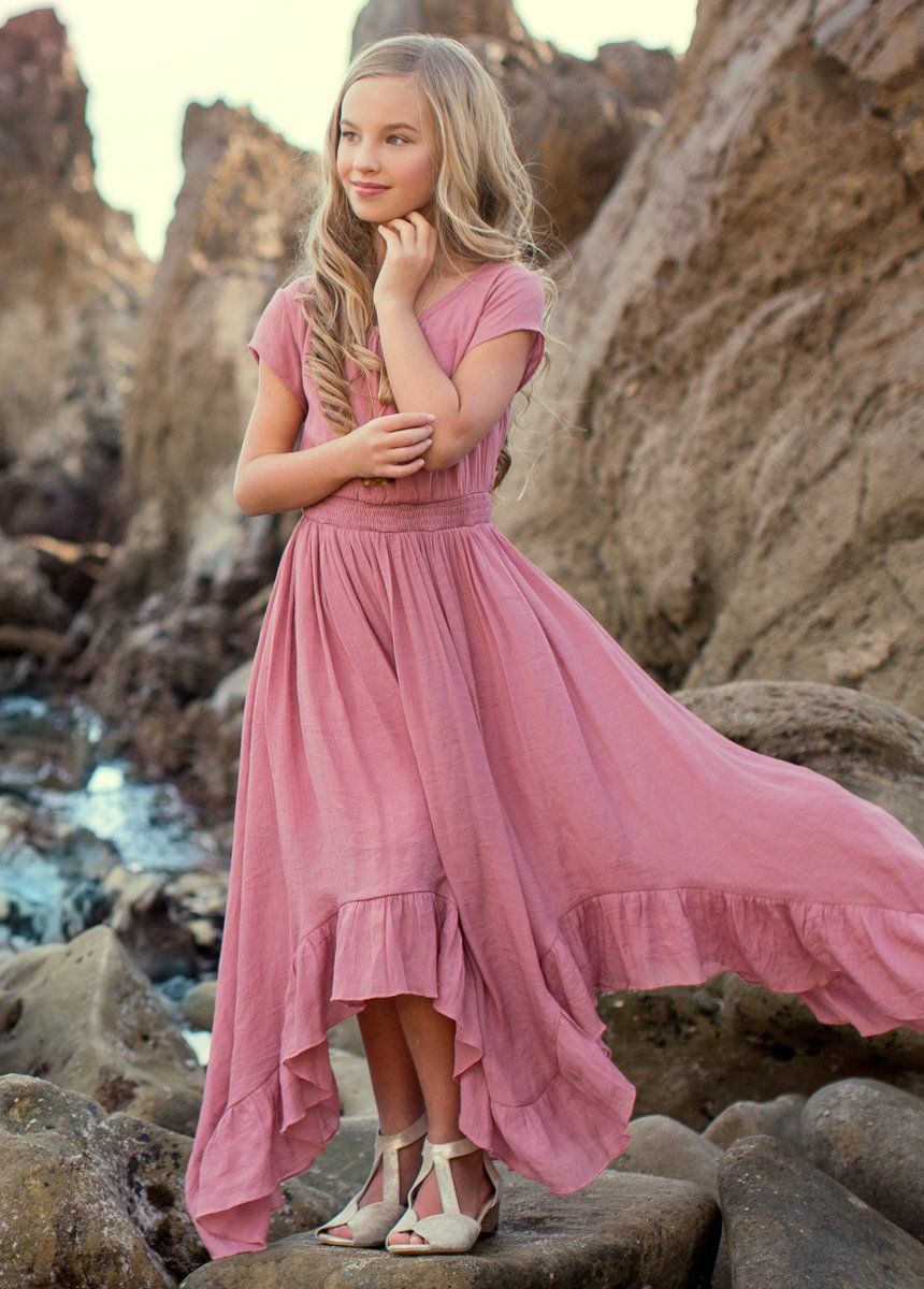 Briley Dress in Dusty Rose