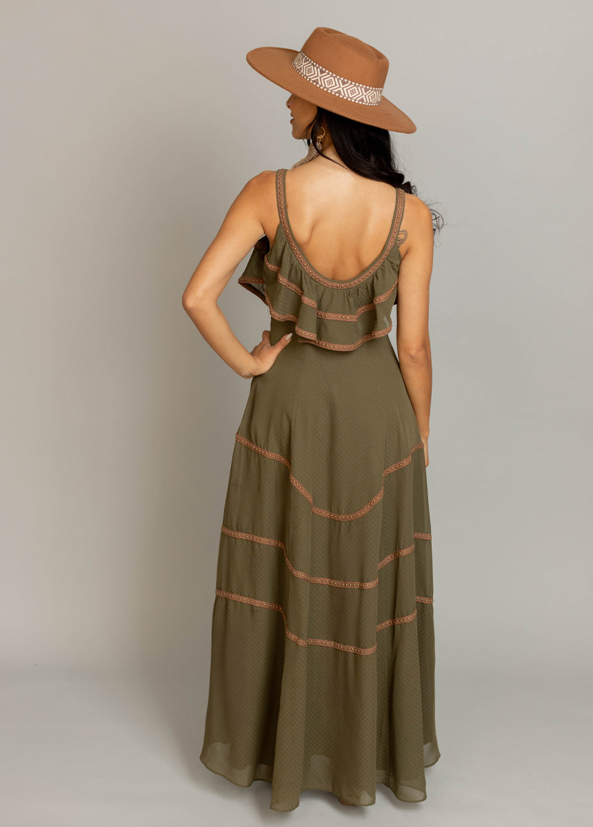 Brianda Dress in Olive