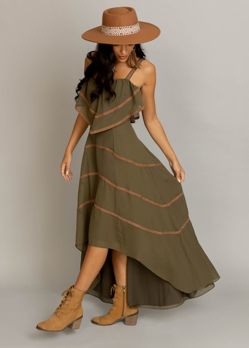 Brianda Dress in Olive