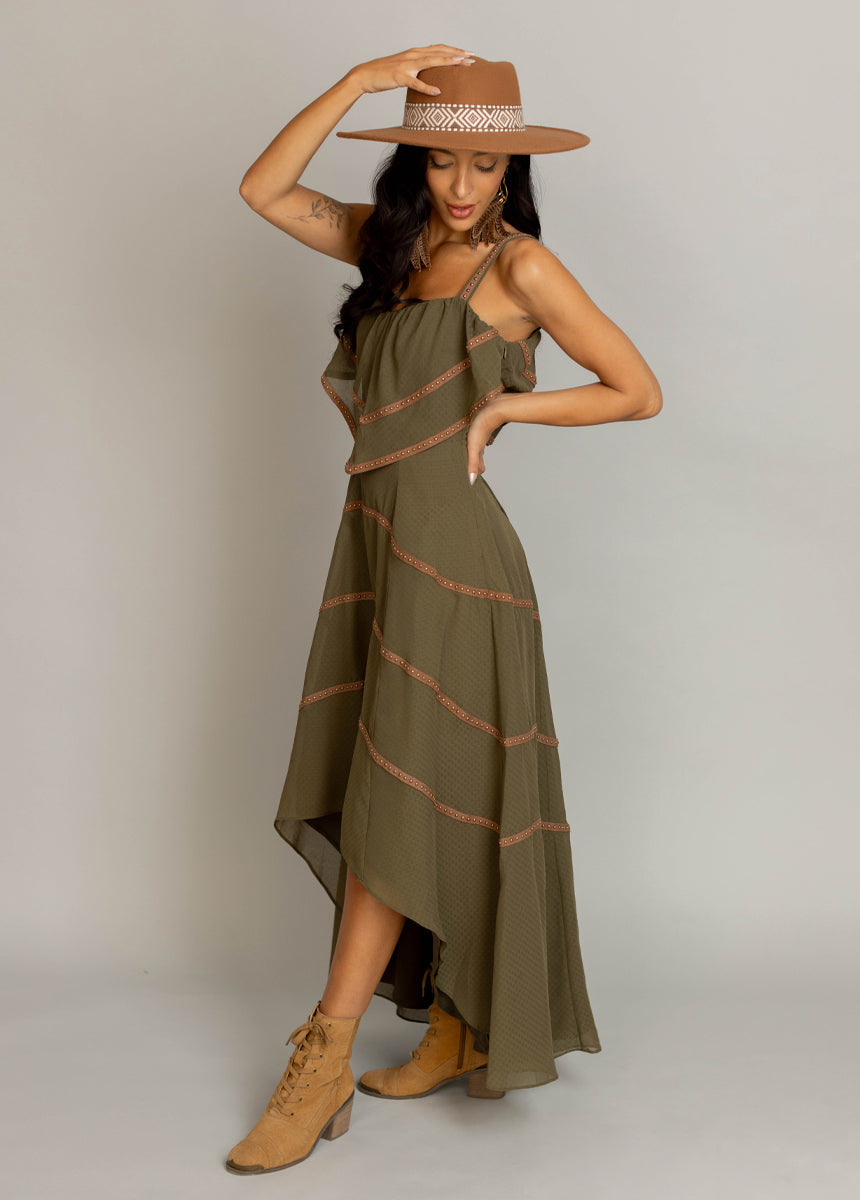 Brianda Dress in Olive