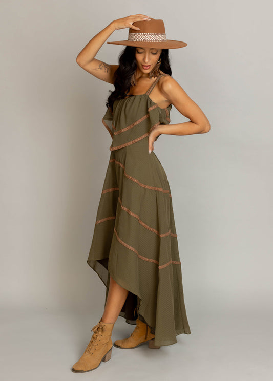Brianda Dress in Olive