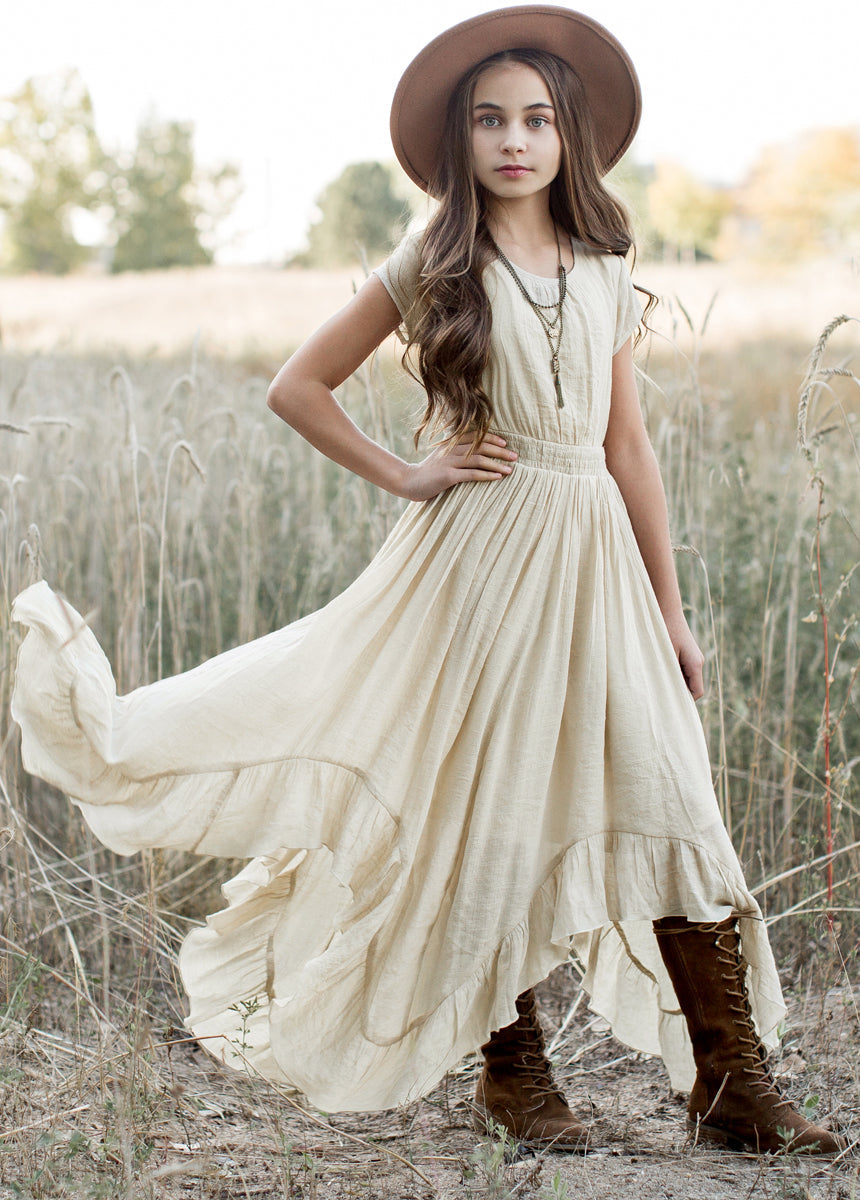 Briley Dress in Ecru