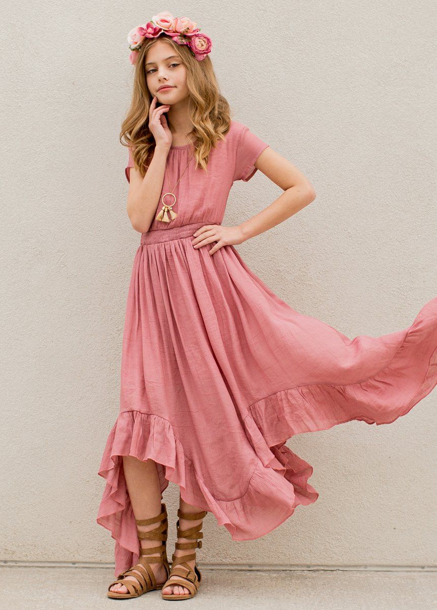 Briley Dress in Dusty Rose