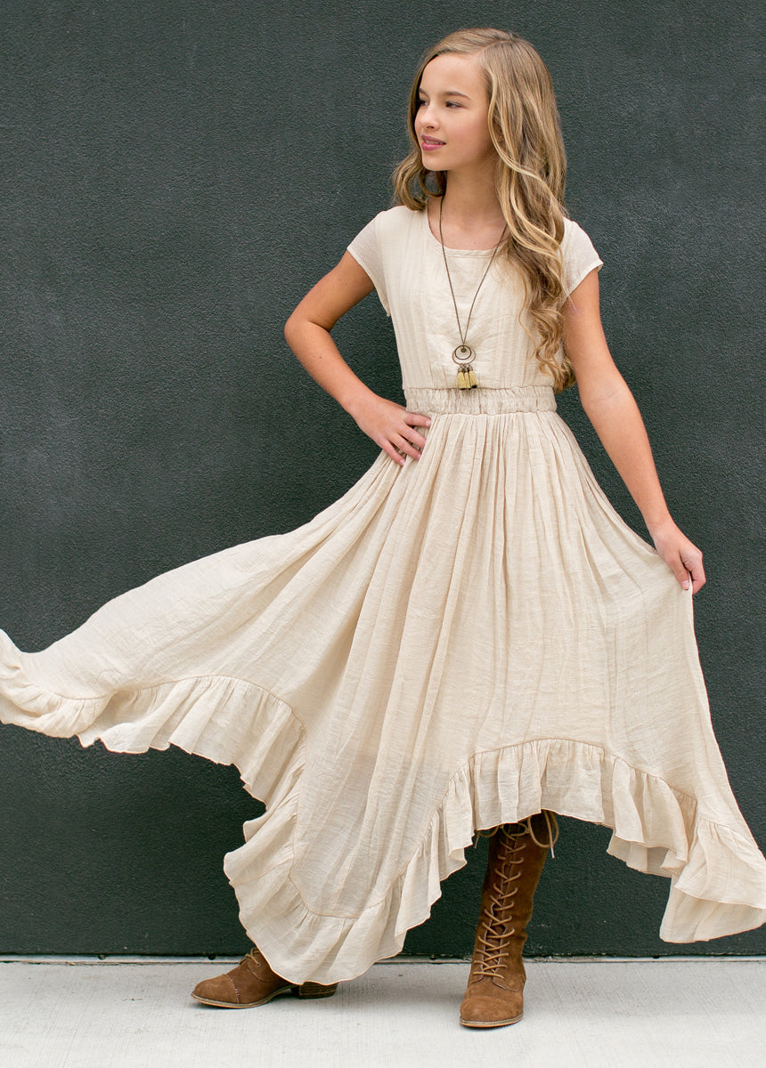 Briley Dress in Ecru