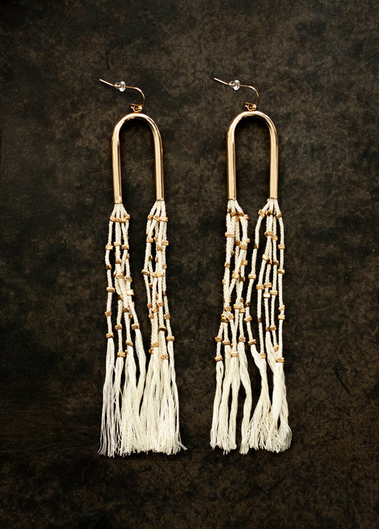 Cassio Earrings in Cream