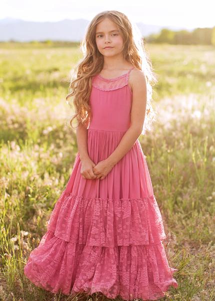 Catrin Dress in Wild Rose