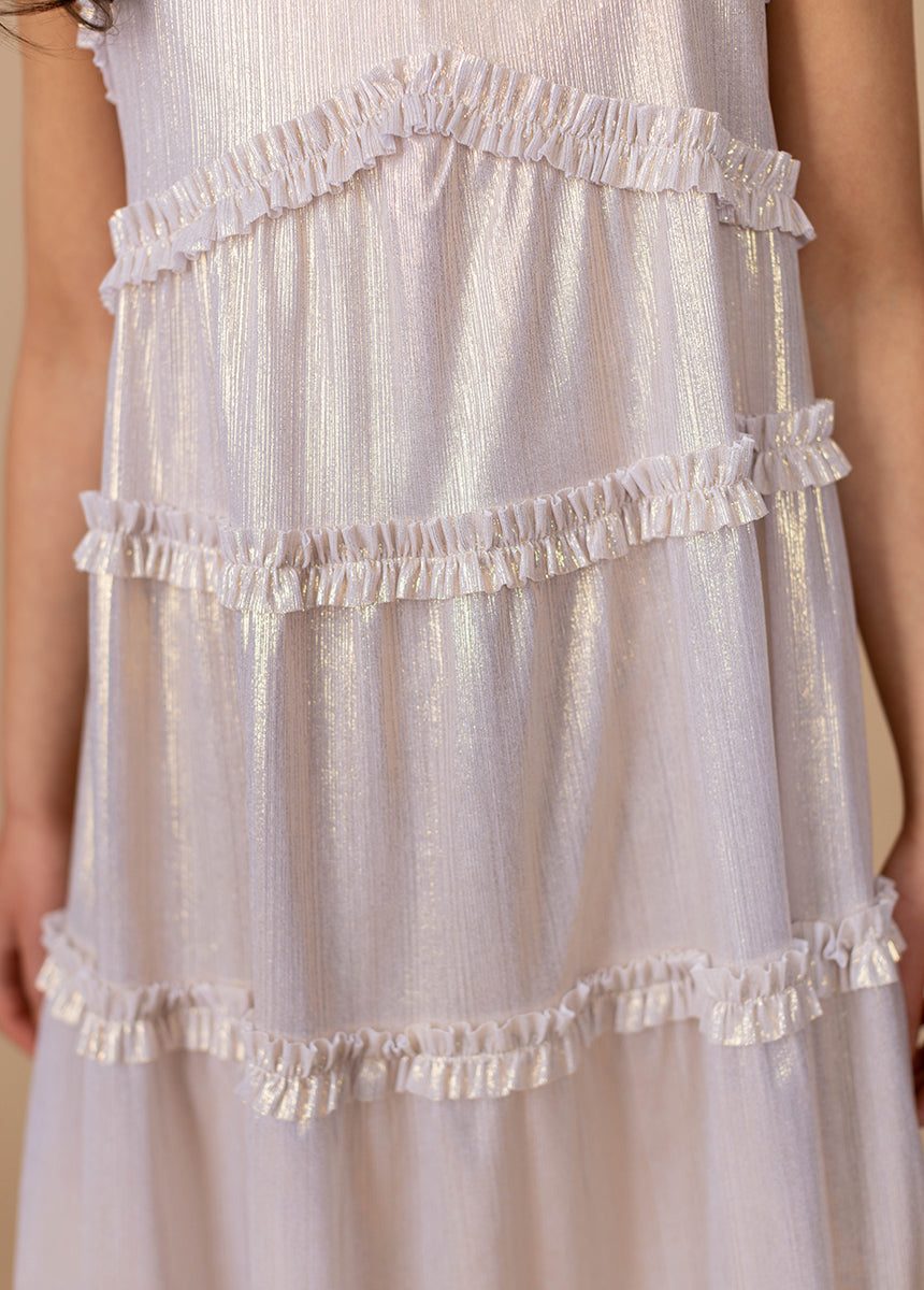 Darana Dress in Metallic Gold