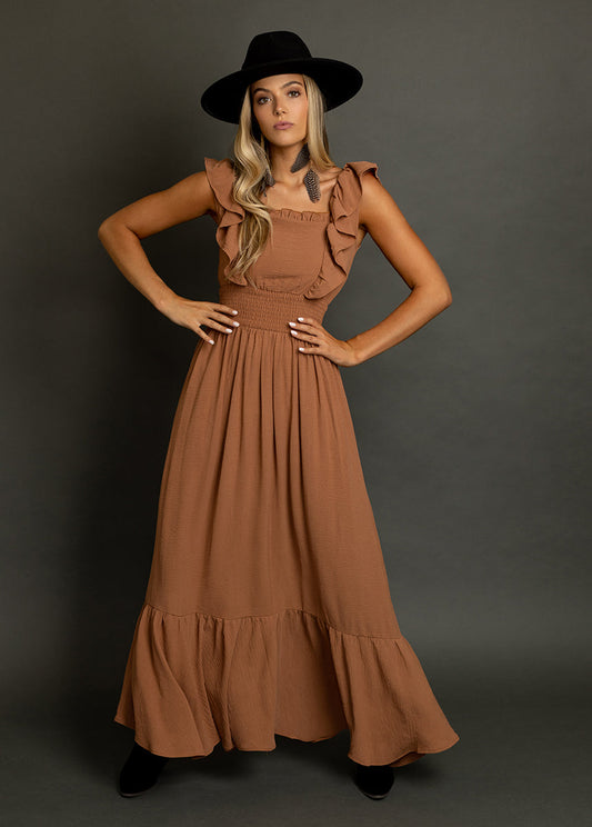 Dawn Dress in Camel