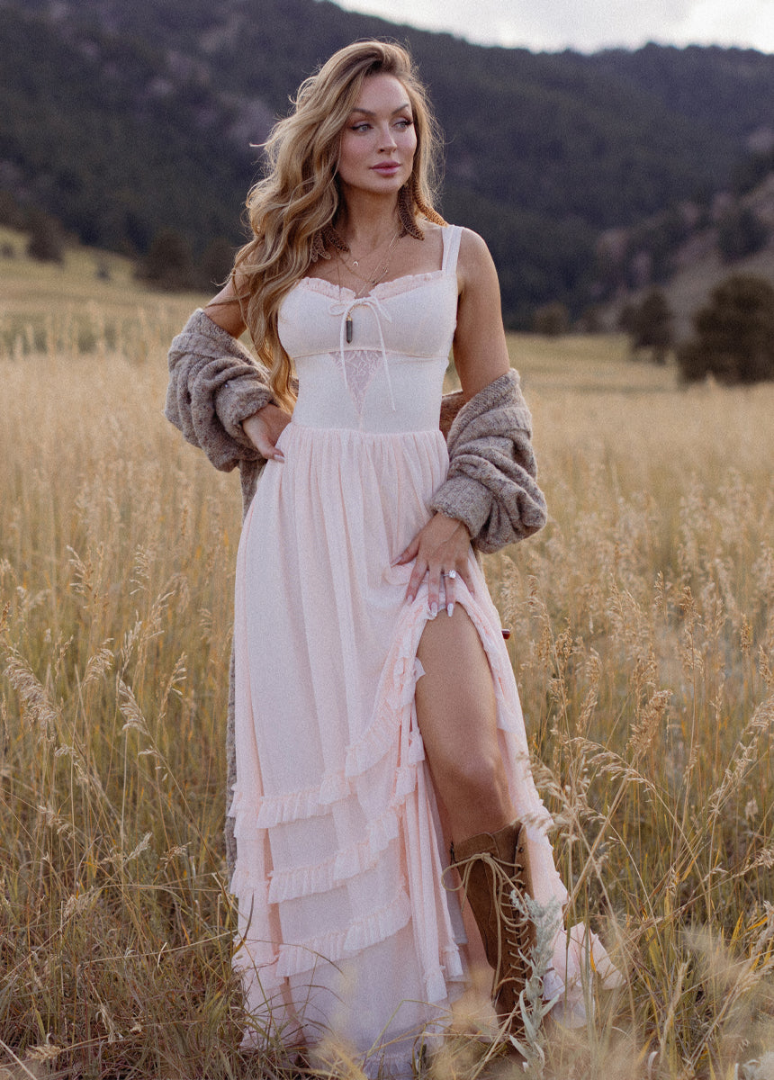 Elinda Dress in Shell