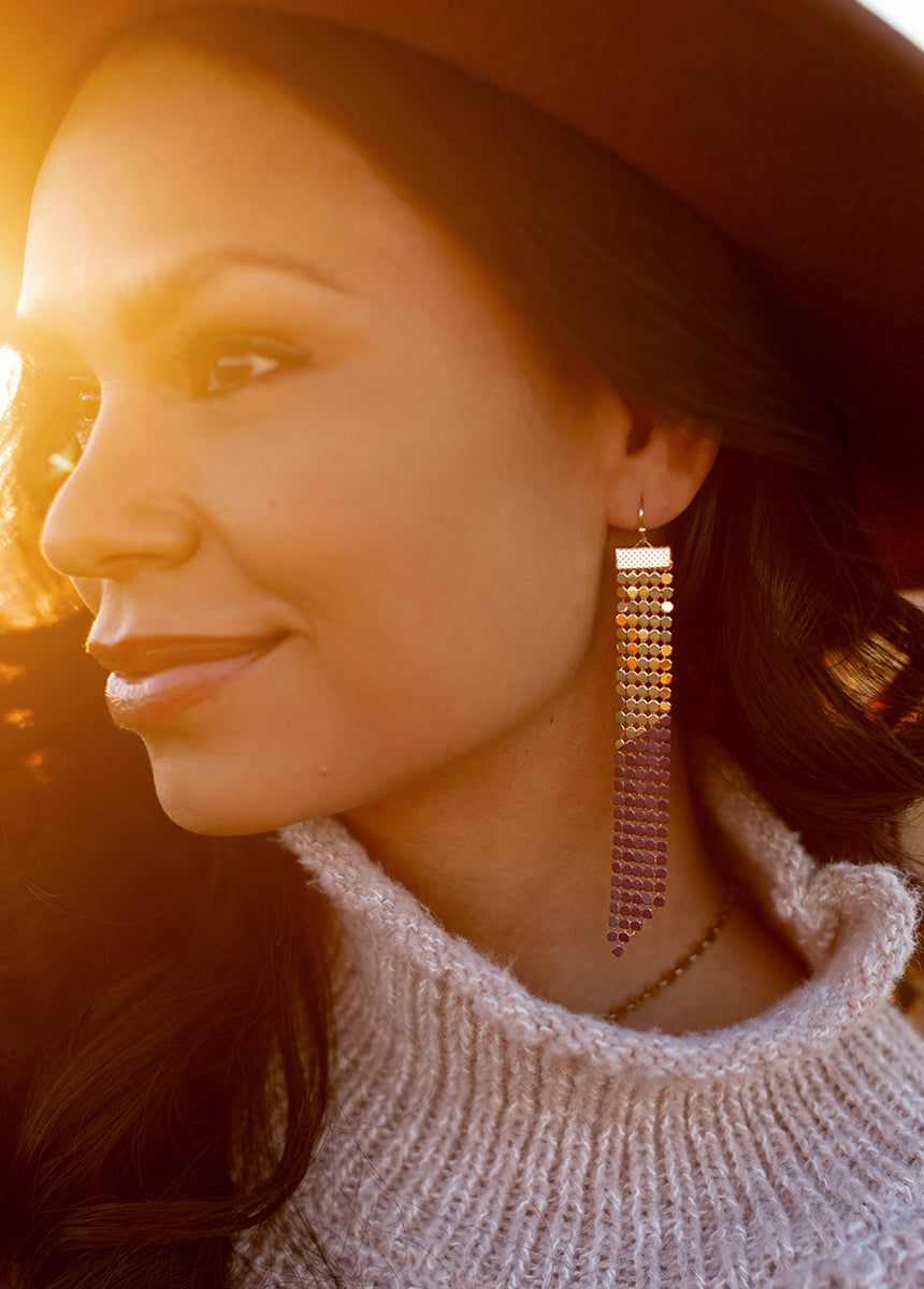Emory Earrings in Plum