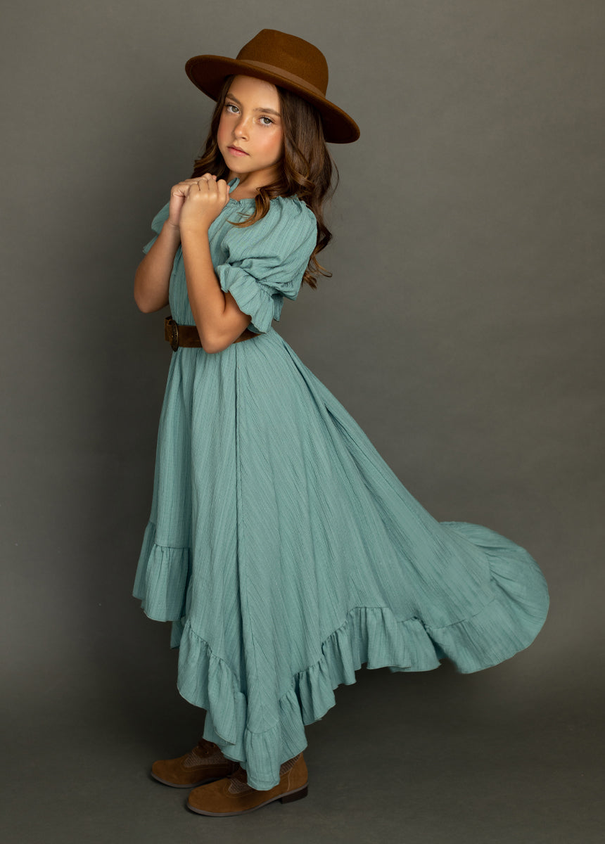 Gwenola Dress in Ocean Green