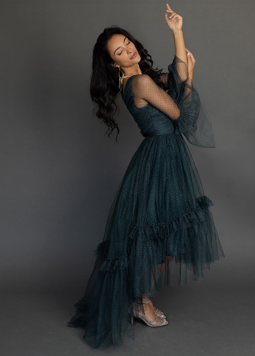 Haisley Impact Dress in Deep Spruce