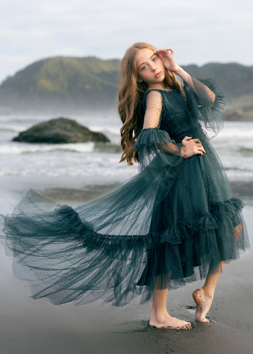 Halsey Impact Dress in Deep Spruce