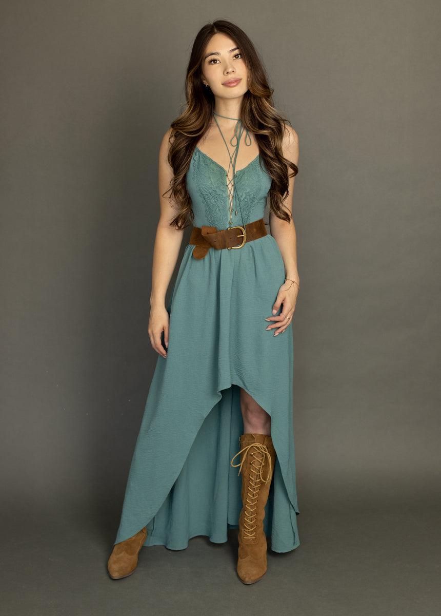 Holland Dress in Dusty Teal