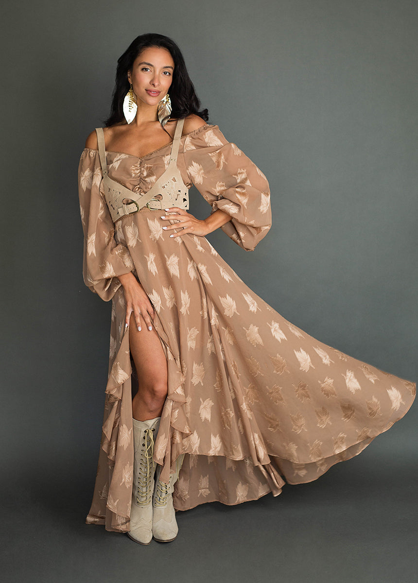 Isabella Dress in Latte