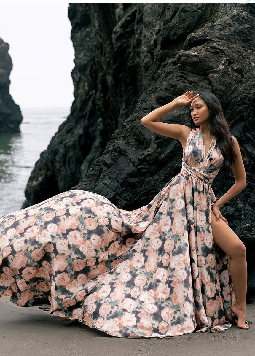 June Impact Dress in Cool Watercolor