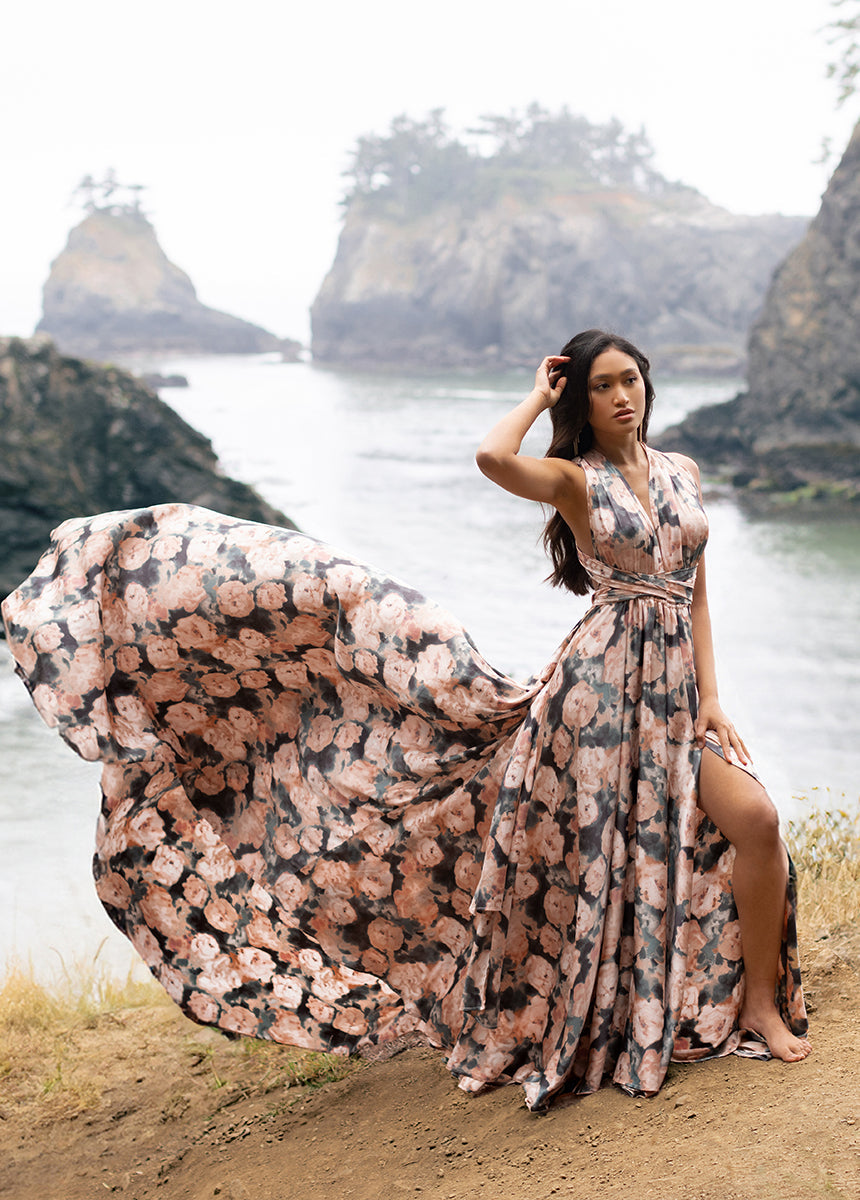 June Impact Dress in Cool Watercolor