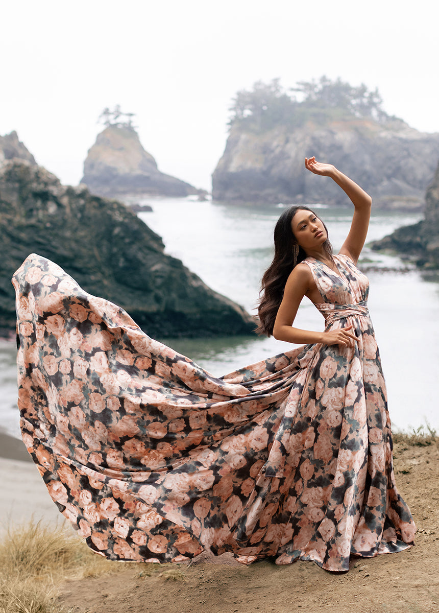 June Impact Dress in Cool Watercolor