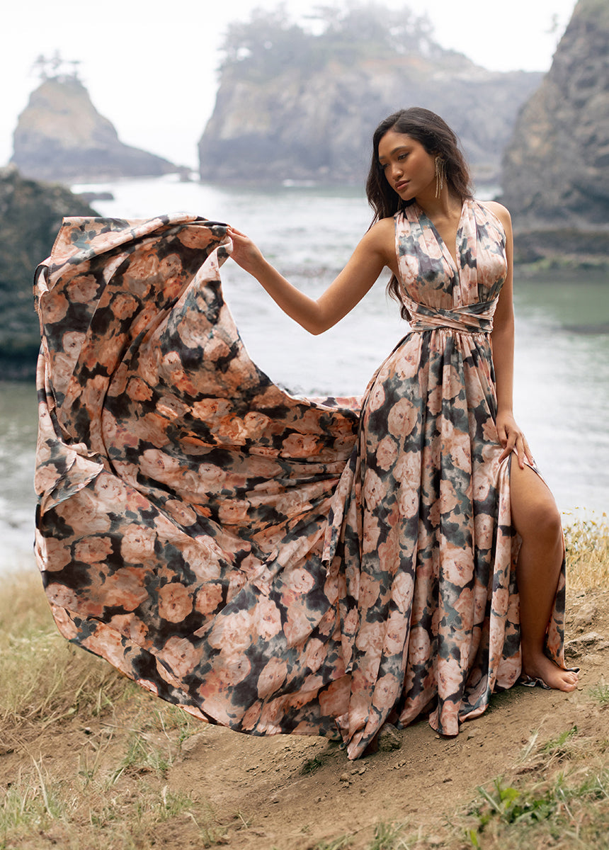 June Impact Dress in Cool Watercolor