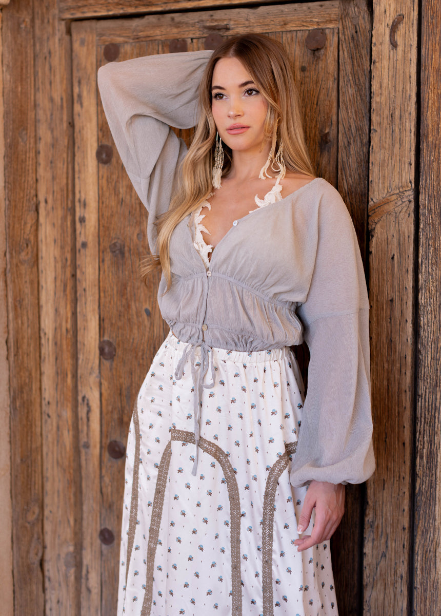 Kimber Top in Steel Blue